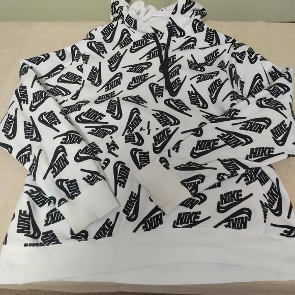 Nike Sportswear All Over Print Pullover Hoodie Sweatshirt Size - Picture 3 of 8